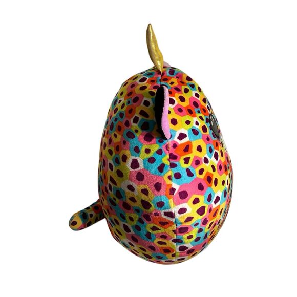 Ty Squish-a-Boos GISELLE the Unicorn. Multicolored With A Gold Horn. 17”x15” - Picture 3 of 9